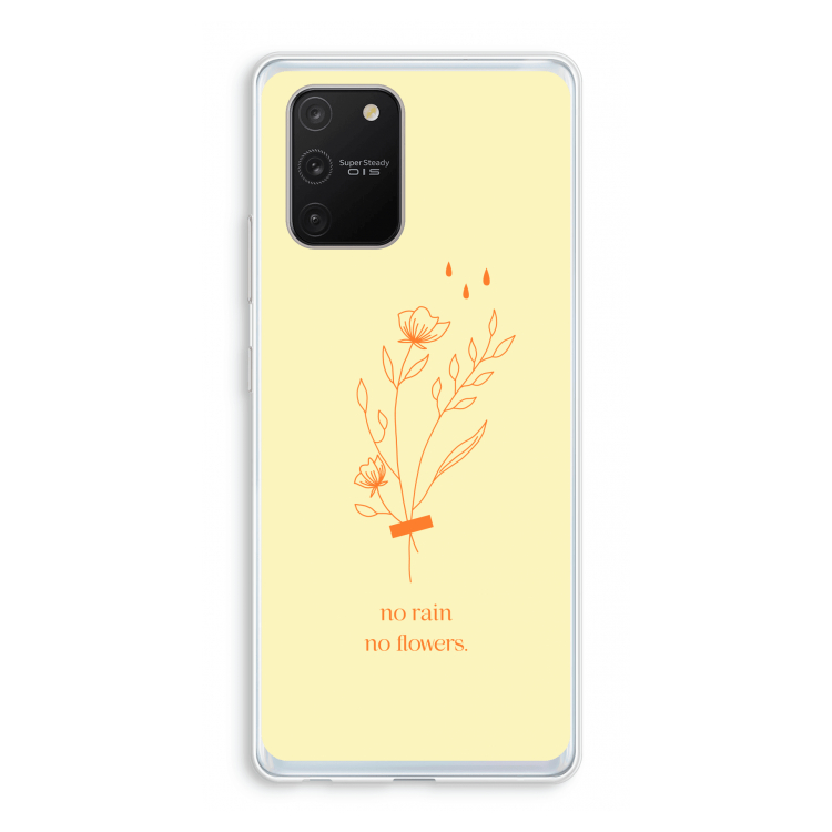 No rain no flowers: Samsung Galaxy S10 Lite Transparant Hoesje