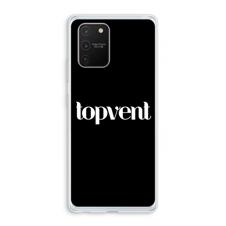 Topvent Zwart: Samsung Galaxy S10 Lite Transparant Hoesje