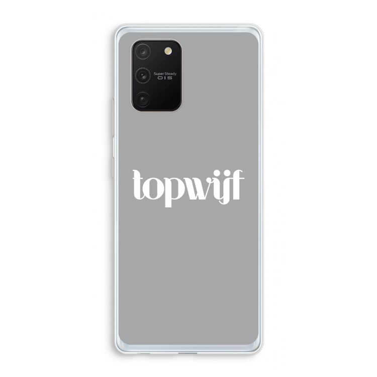 Topwijf Grijs Wit: Samsung Galaxy S10 Lite Transparant Hoesje