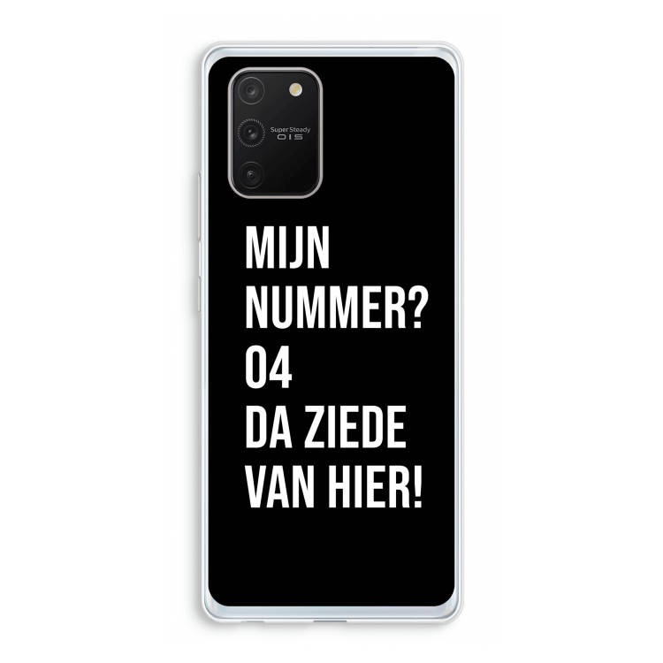 Da ziede van hier - Zwart: Samsung Galaxy S10 Lite Transparant Hoesje