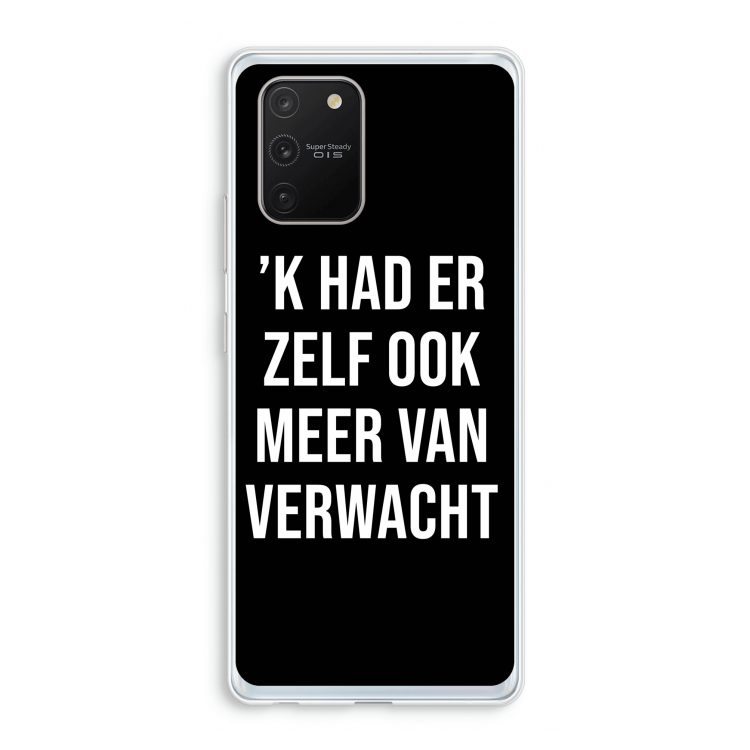 Meer verwacht - Zwart: Samsung Galaxy S10 Lite Transparant Hoesje
