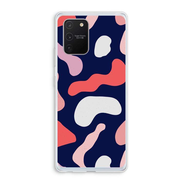 Memphis Shapes Pink: Samsung Galaxy S10 Lite Transparant Hoesje