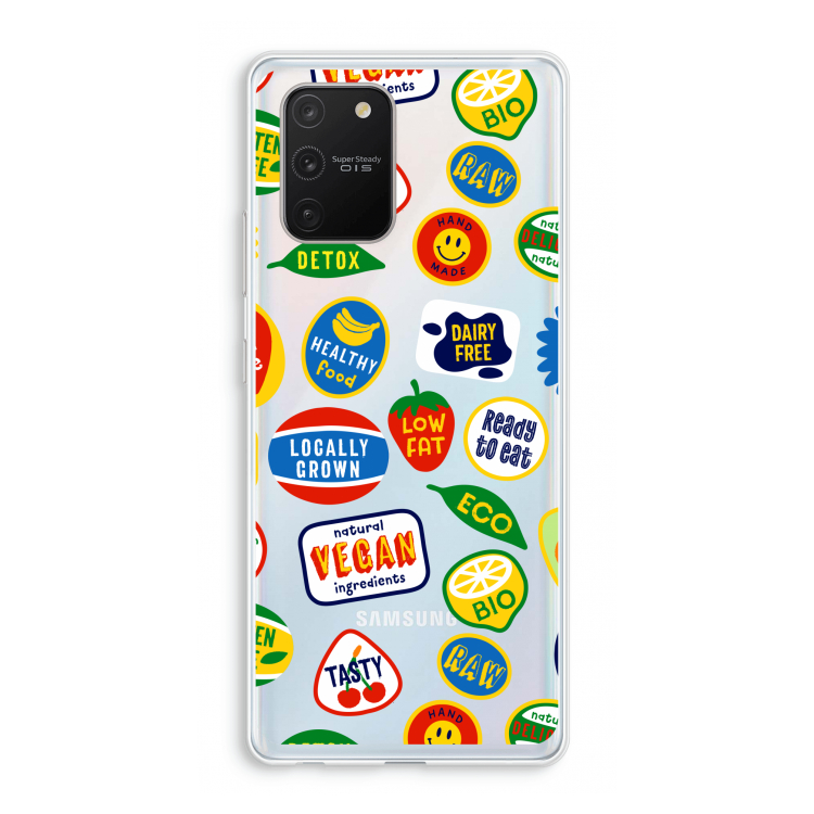 Fruitsticker: Samsung Galaxy S10 Lite Transparant Hoesje