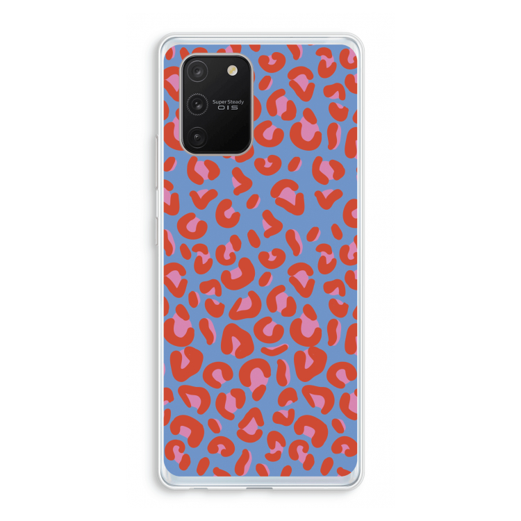 Leopard blue: Samsung Galaxy S10 Lite Transparant Hoesje