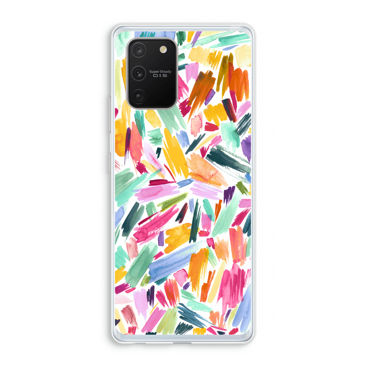 Watercolor Brushstrokes: Samsung Galaxy S10 Lite Transparant Hoesje