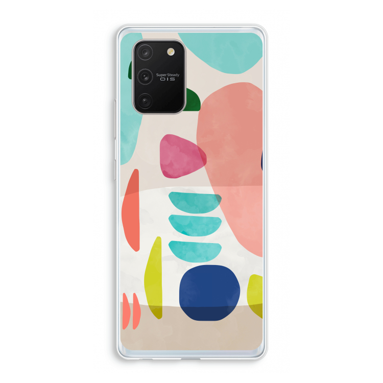 Bold Rounded Shapes: Samsung Galaxy S10 Lite Transparant Hoesje