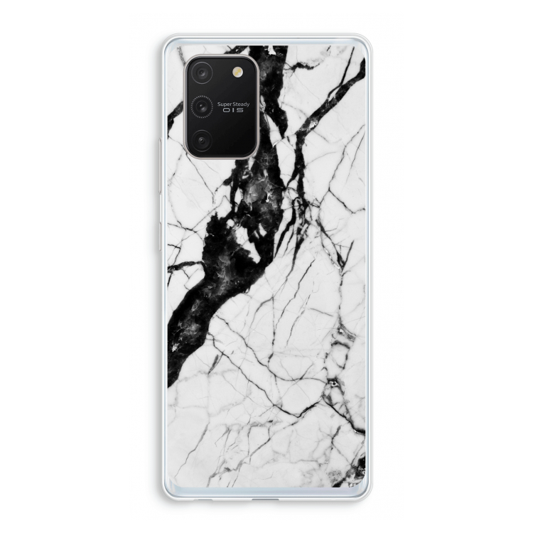 Witte marmer 2: Samsung Galaxy S10 Lite Transparant Hoesje