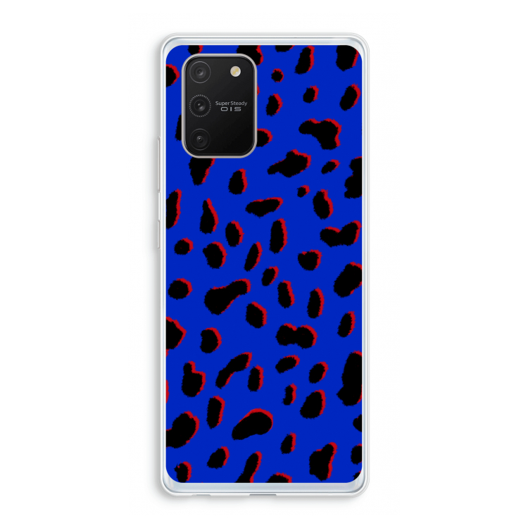 Blue Leopard: Samsung Galaxy S10 Lite Transparant Hoesje
