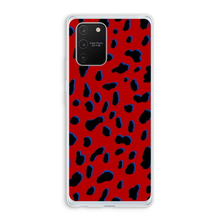 Red Leopard: Samsung Galaxy S10 Lite Transparant Hoesje