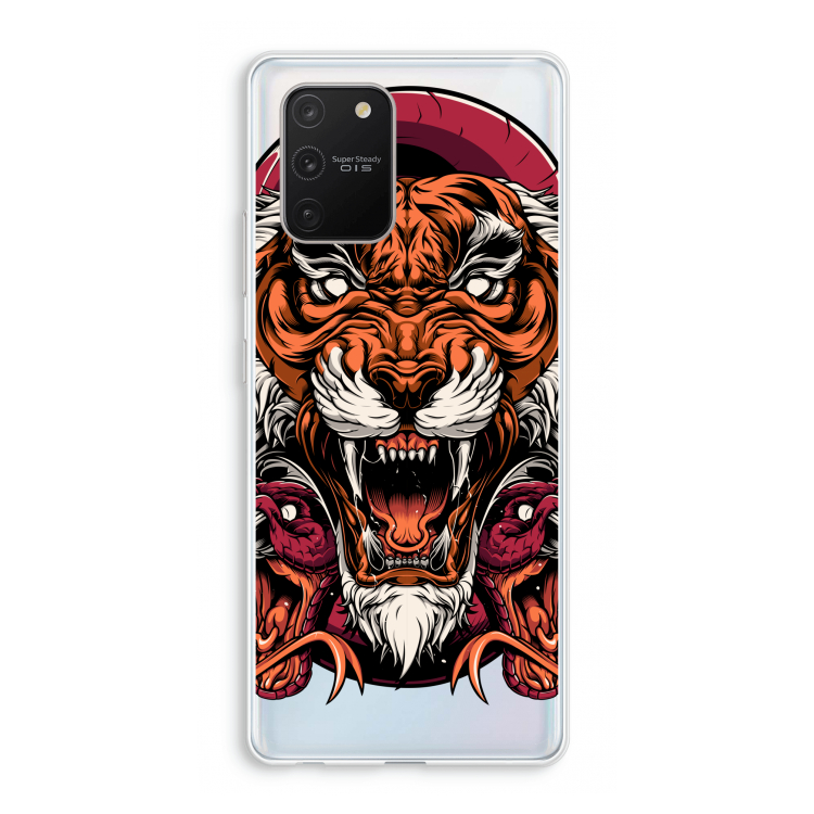 Tiger and Rattlesnakes: Samsung Galaxy S10 Lite Transparant Hoesje