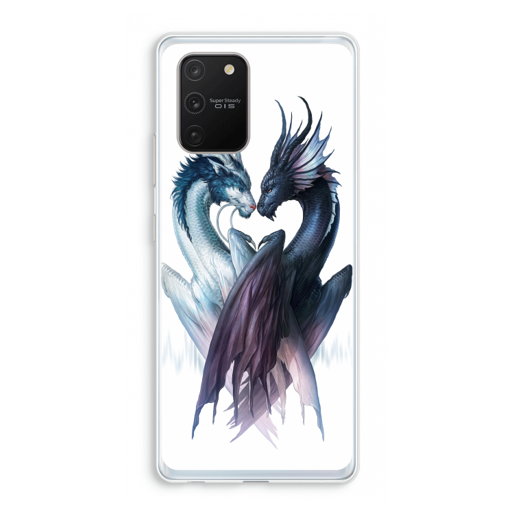 Yin Yang Dragons: Samsung Galaxy S10 Lite Transparant Hoesje