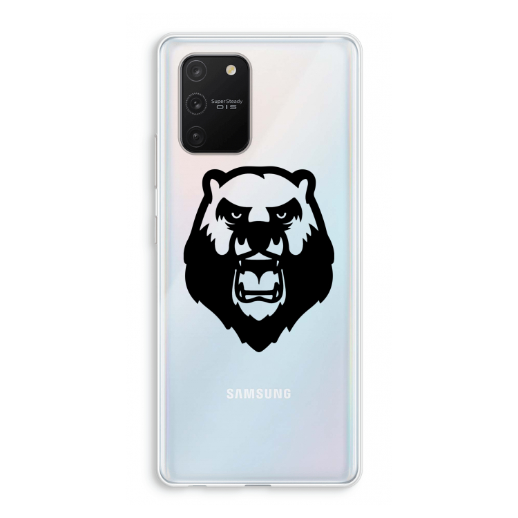 Angry Bear (black): Samsung Galaxy S10 Lite Transparant Hoesje