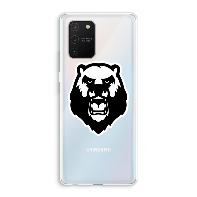 Angry Bear (white): Samsung Galaxy S10 Lite Transparant Hoesje
