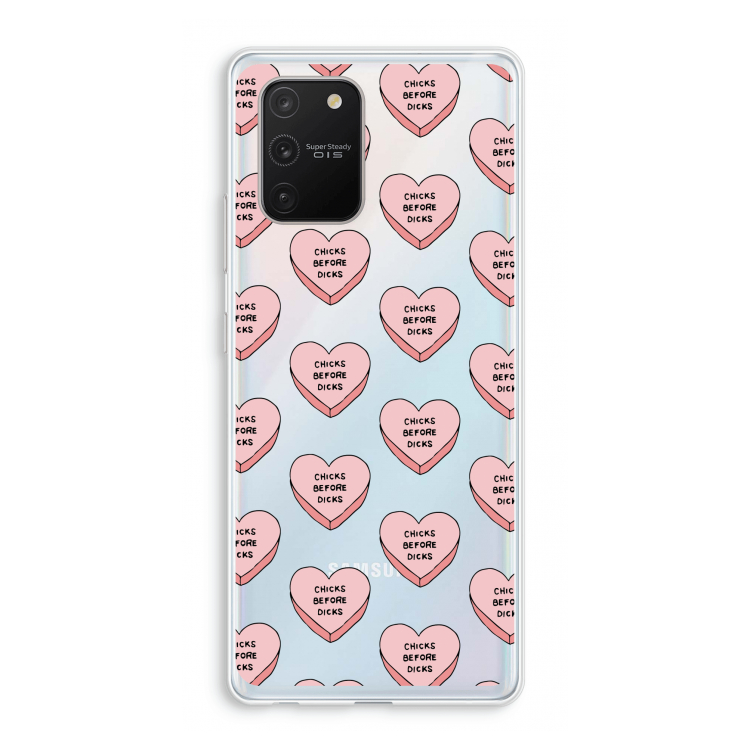 Chicks before dicks: Samsung Galaxy S10 Lite Transparant Hoesje