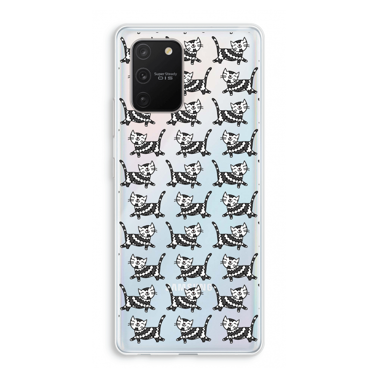 Zwarte poes: Samsung Galaxy S10 Lite Transparant Hoesje
