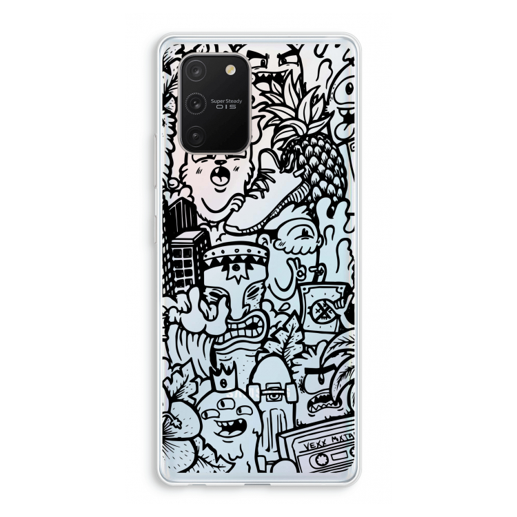 Vexx Black Mixtape: Samsung Galaxy S10 Lite Transparant Hoesje