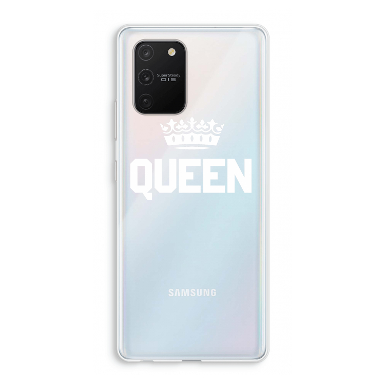 Queen zwart: Samsung Galaxy S10 Lite Transparant Hoesje