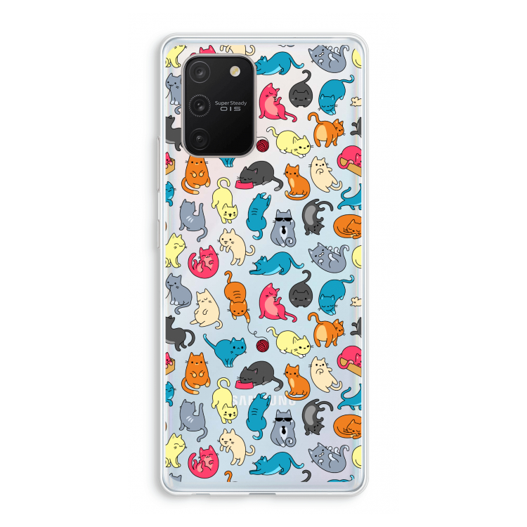 Kleurrijke katten: Samsung Galaxy S10 Lite Transparant Hoesje