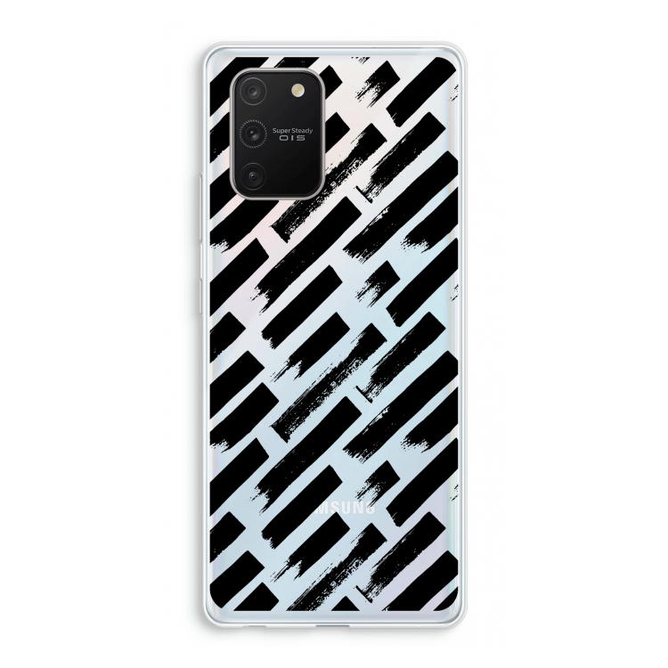 Zwarte vegen: Samsung Galaxy S10 Lite Transparant Hoesje