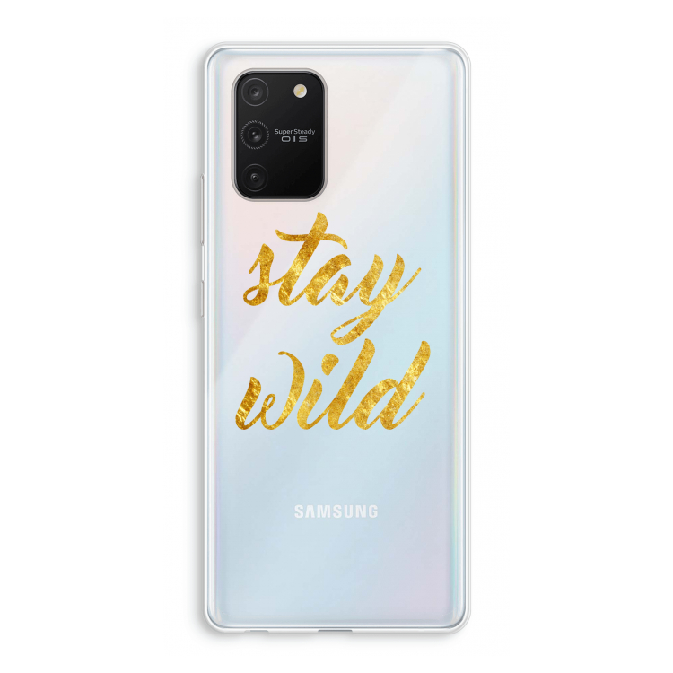 Stay wild: Samsung Galaxy S10 Lite Transparant Hoesje