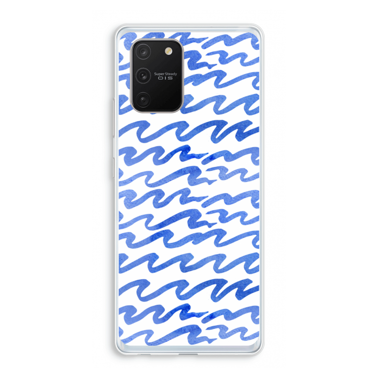 Blauwe golven: Samsung Galaxy S10 Lite Transparant Hoesje