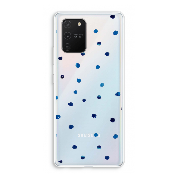 Blauwe stippen: Samsung Galaxy S10 Lite Transparant Hoesje