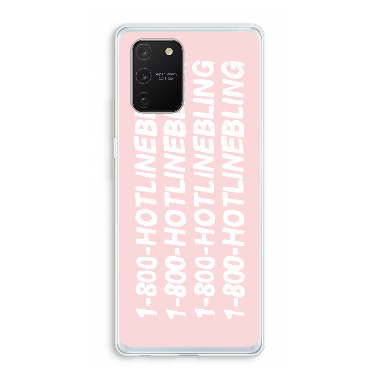 Hotline bling pink: Samsung Galaxy S10 Lite Transparant Hoesje