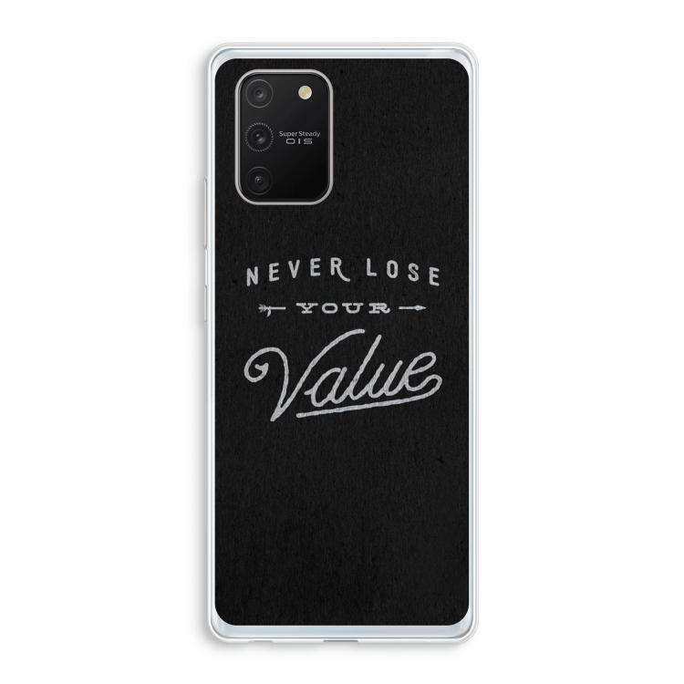 Never lose your value: Samsung Galaxy S10 Lite Transparant Hoesje