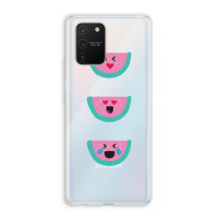 Smiley watermeloen: Samsung Galaxy S10 Lite Transparant Hoesje