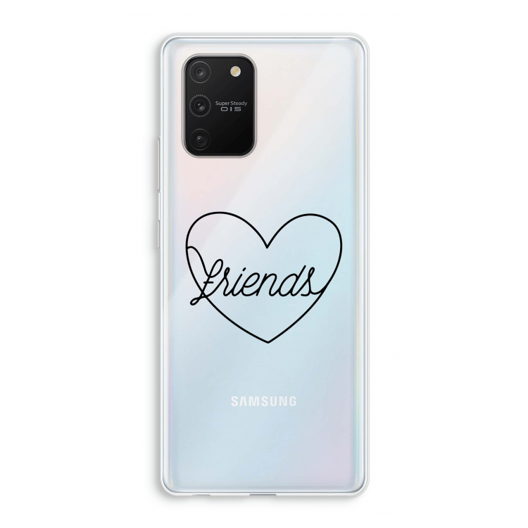 Friends heart black: Samsung Galaxy S10 Lite Transparant Hoesje