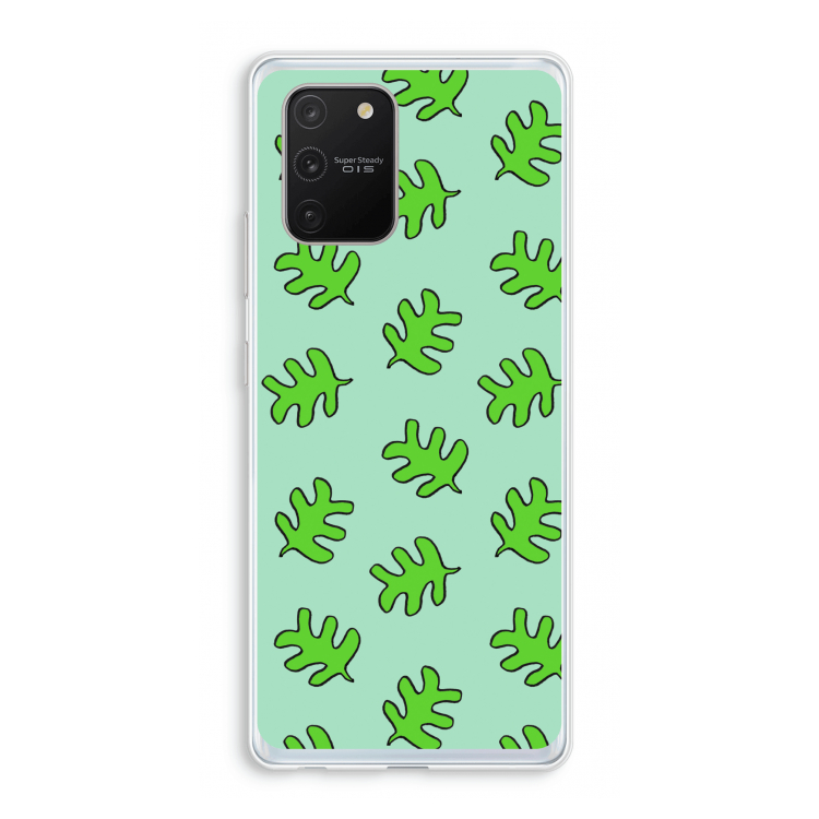 Groene blaadjes: Samsung Galaxy S10 Lite Transparant Hoesje