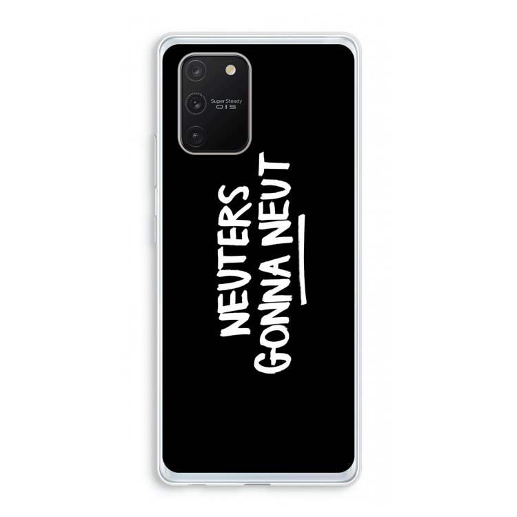 Neuters (zwart): Samsung Galaxy S10 Lite Transparant Hoesje