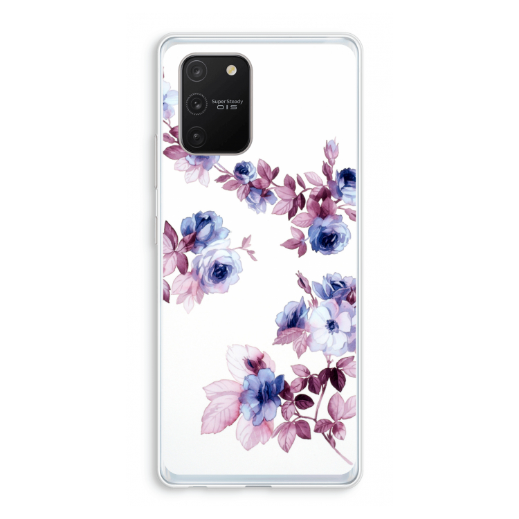 Waterverf bloemen: Samsung Galaxy S10 Lite Transparant Hoesje