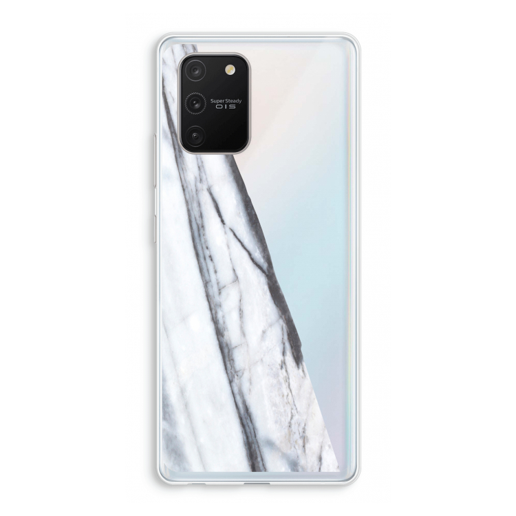 Gestreepte marmer: Samsung Galaxy S10 Lite Transparant Hoesje
