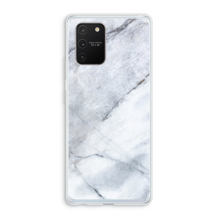 Witte marmer: Samsung Galaxy S10 Lite Transparant Hoesje
