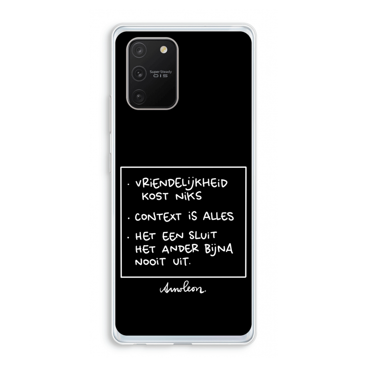 Mijn Motto's: Samsung Galaxy S10 Lite Transparant Hoesje