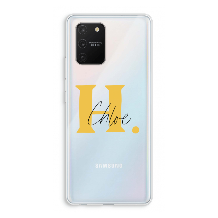 Amber Script: Samsung Galaxy S10 Lite Transparant Hoesje