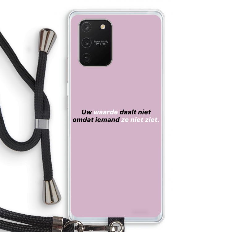uw waarde daalt niet: Samsung Galaxy S10 Lite Transparant Hoesje met koord