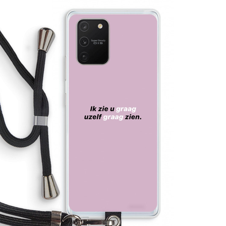 uzelf graag zien: Samsung Galaxy S10 Lite Transparant Hoesje met koord