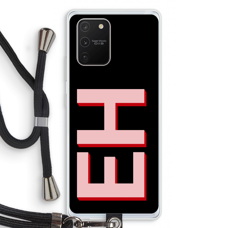 Monogram: Samsung Galaxy S10 Lite Transparant Hoesje met koord