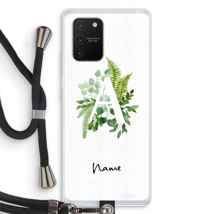 Green Brush: Samsung Galaxy S10 Lite Transparant Hoesje met koord