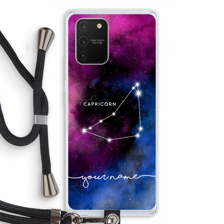 Sterrenbeeld - Donker: Samsung Galaxy S10 Lite Transparant Hoesje met koord
