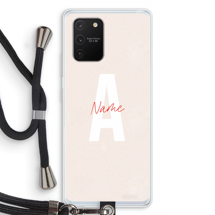 Strawberry Milkshake: Samsung Galaxy S10 Lite Transparant Hoesje met koord