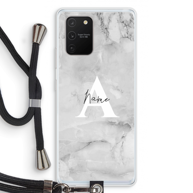 Ivory Marble: Samsung Galaxy S10 Lite Transparant Hoesje met koord