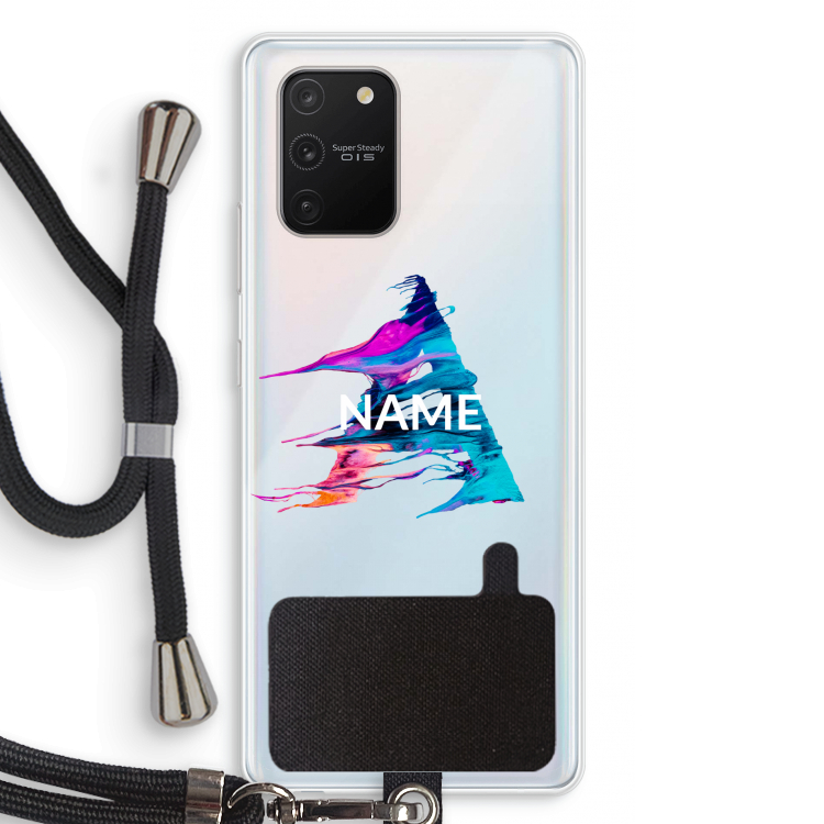 Abstract Spectrum: Samsung Galaxy S10 Lite Transparant Hoesje met koord
