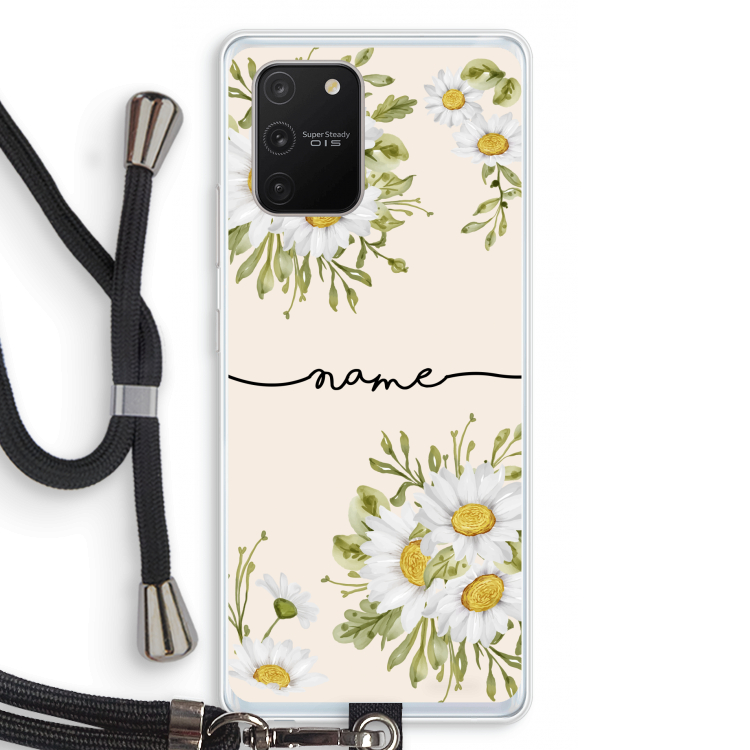 Daisies: Samsung Galaxy S10 Lite Transparant Hoesje met koord