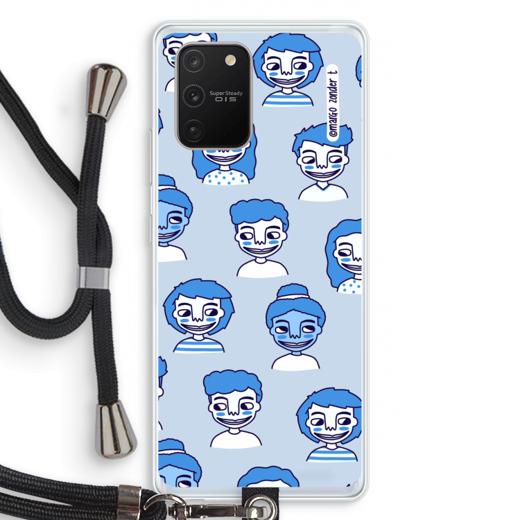 Gezichtjes: Samsung Galaxy S10 Lite Transparant Hoesje met koord