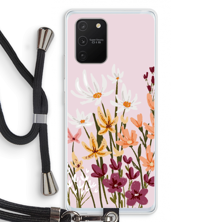 Painted wildflowers: Samsung Galaxy S10 Lite Transparant Hoesje met koord