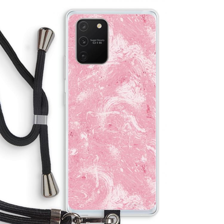 Abstract Painting Pink: Samsung Galaxy S10 Lite Transparant Hoesje met koord
