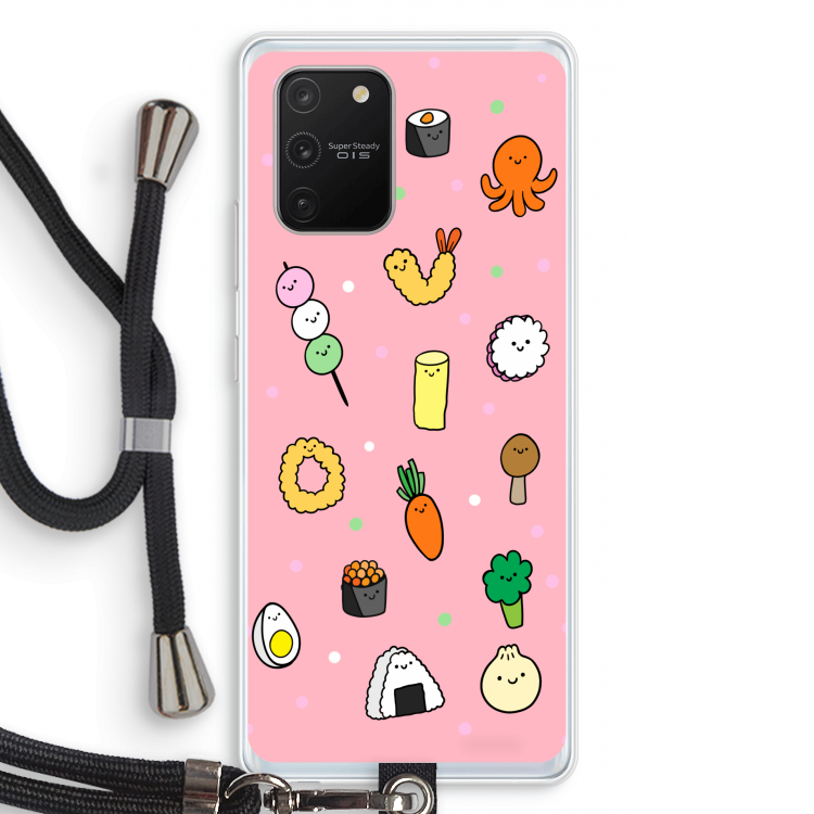Happy bento friends: Samsung Galaxy S10 Lite Transparant Hoesje met koord